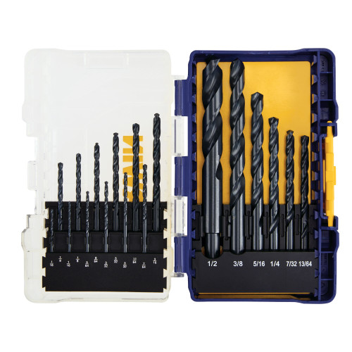 18 Pc. Black Oxide Metal Index Drill Bit Set   314018