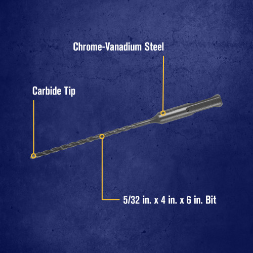 5/32 x 4 x 6" SDS-Plus® Hammer Drill Bit   322002