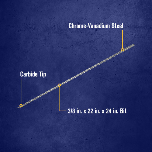3/8 X 22 X 24" SDS-Plus® Hammer Drill Bit   322028