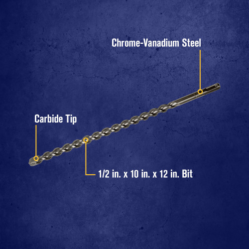 1/2 X 10 X 12" SDS-Plus® Hammer Drill Bit   322033