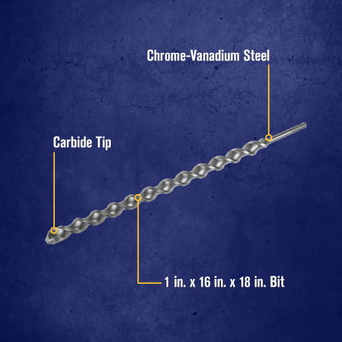 1 X 16 X 18" SDS-Plus® Hammer Drill Bit   322055