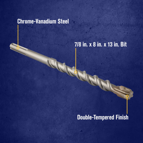 7/8 x 8 x 14" 4-Cutter SDS-MAX® Hammer Drill Bit   323014
