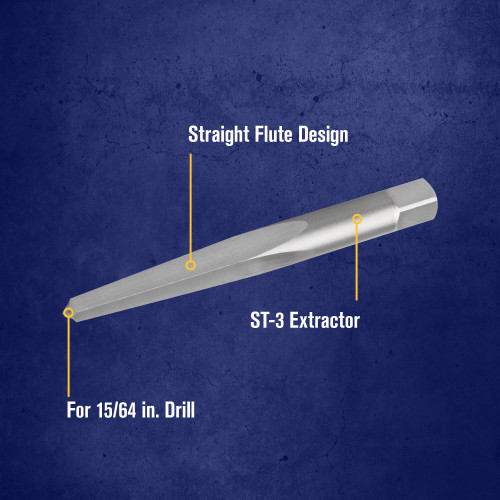 5 Pc. Hanson® ST-3 Straight Flute Extractor   52603
