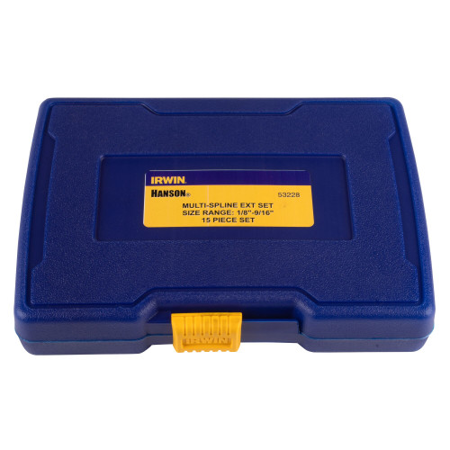 15 Pc. Hanson® 1/8 - 9/16" Hex Multi-Spline Extractor Set   53228