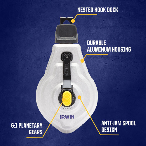 Strait-Line® MACH6® Aluminum Chalk Reel   IWHT48445