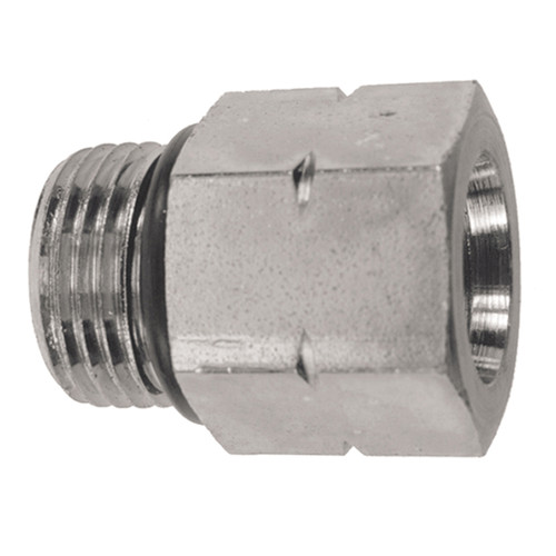 3/4"-16 x 7/8"-14 Steel Male ORB - Female ORB Connector  0111-08-10