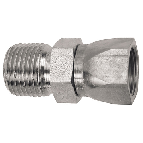 3/8 x 1/2" Steel Male NPT - Female 37° JIC Connector  0516-06-08