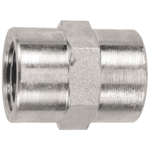 1/8 x 1/8" Stainless Steel Female NPT - Female NPT Coupling  0808SS-02-02