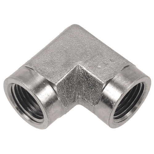 1/4 x 1/4" Stainless Steel Female NPT - Female NPT 90° Elbow  0898SS-04-04