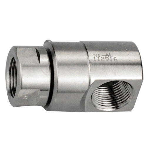 1/2 x 1/2" Steel Female NPT - Female NPT 90° 5000 PSI Live Swivel  0898XHD-08-08