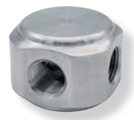 3/8" Stainless Steel Female NPT Water Blast Cross  08X88SS-15K-06-06