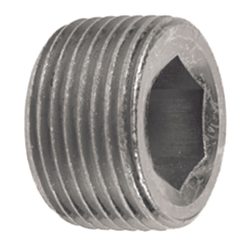 1/8" Steel Male NPT Recessed Hex Plug   1600H-02