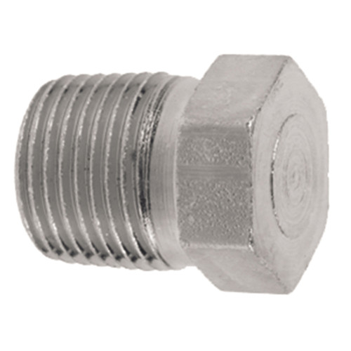 1/2" Stainless Steel Male NPT Hex Head Plug  1600SS-08