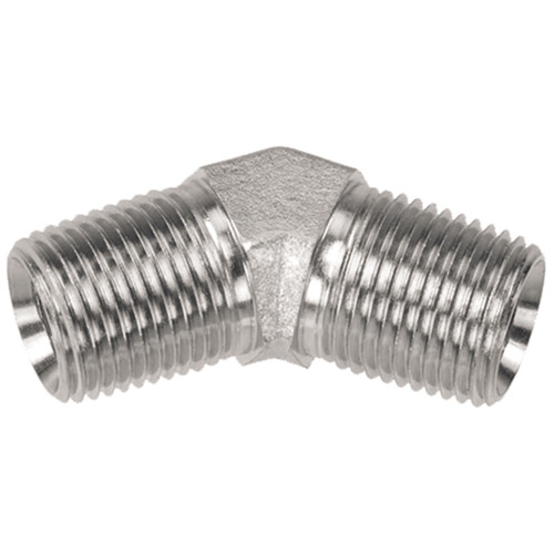 3/4 x 3/4" Steel Male NPT - Male NPT 45° Elbow  1646-12-12
