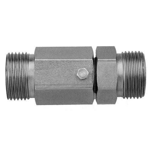 1-7/16"-12 x 1-7/16"-12  Steel Male ORFS - Male ORFS Live Swivel  93093X-12-12