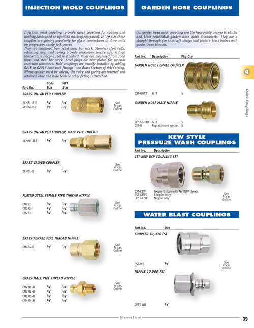 3/8" Kew Style Nipple - 3/8" Female BSPP  CPST-KEW