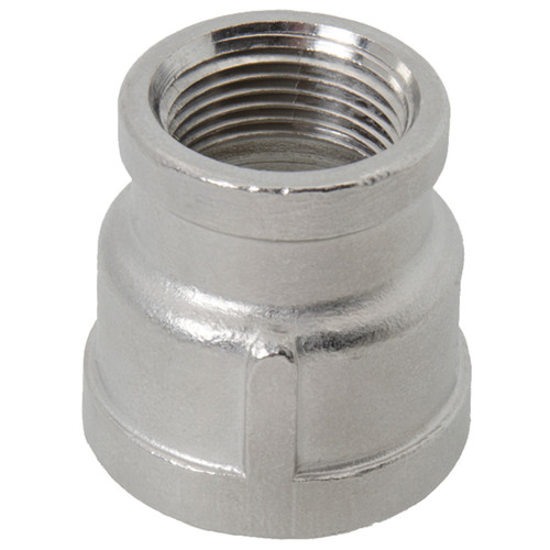 1-1/4 x 1" Stainless Steel 316 Female NPT Reducer Coupling  G0808SS-125-100