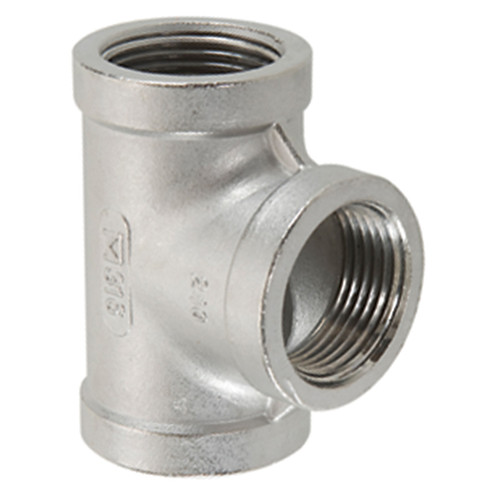1-1/4" Stainless Steel 316 Female NPT Tee  G08T88SS-125-125