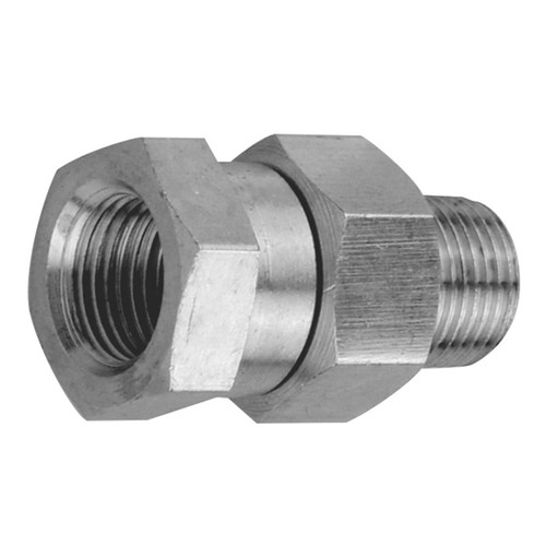 1/4 x 1/4" Stainless Steel Male NPT - Female NPT 5000 PSI Live Swivel  G1608XSS-04-04