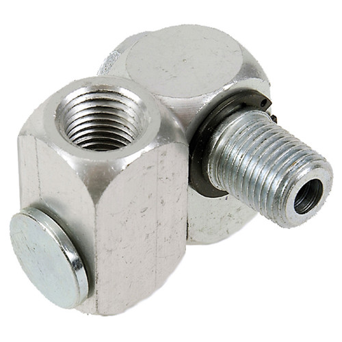 1/4 x 1/4" Aluminum/Steel Male NPT - Female NPT 360° Swivel Joint  G1698XA-04-04