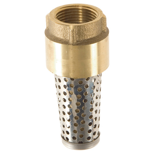 1" Brass Foot Valve w/ Stainless Strainer  G34FVB-100
