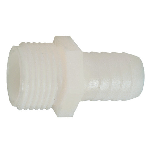 3/4"-11.5 x 3/4" Nylon Male Water Hose - Hose Barb  G36NM-075