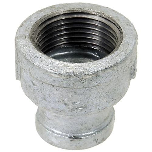 1/4 x 1/8" Sch. 40 Galvanized Iron Female NPT - Female NPT Reducing Coupler   G0808G-025-013