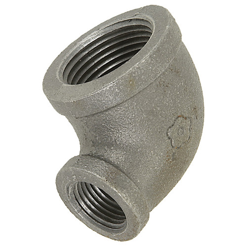 2-1/2 x 2" Sch. 40 Black Iron Female NPT 90° Reducing Elbow   G0898M-250-200