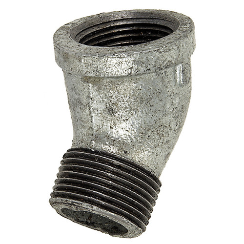 1/2" Sch. 40 Galvanized Iron Male NPT - Female NPT 45° Street Elbow   G1648G-050-050