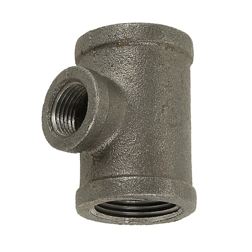 3/4 x 3/4 x 1/2" Sch. 40 Black Iron Female NPT Reducing Tee   G08T88M-075-050