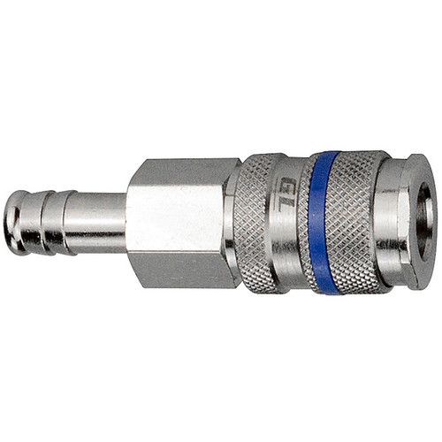 1/4 x 3/8" Steel Industrial Pneumatic Coupler - Hose Barb   CH20-44