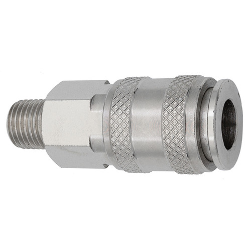 1/4 x 3/8" Steel Universal Pneumatic Coupler - Male NPT   C61-03