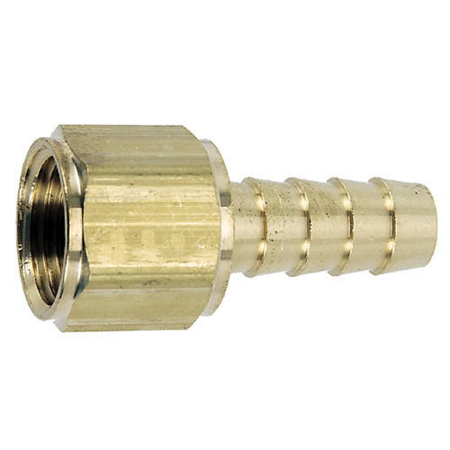 3/8 x 1/4" Brass Hose Barb - Female NPT Coupler   G22B-025-038