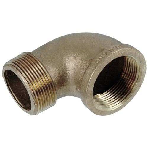 1 x 1" Cast Brass Male NPT - Female NPT 90° Street Elbow   G1698B-100-100