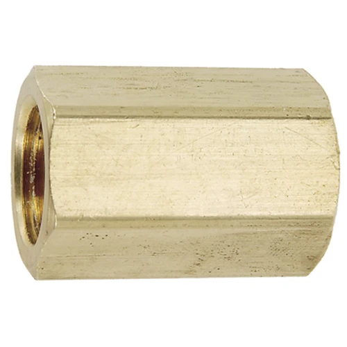1/2" Brass Female 45° SAE Flare - Female 45° SAE Flare Coupler   G0404-08-08