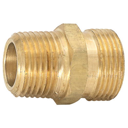 3/8 x 1/2" Brass Male NPT - Air Brake Hose Adapter   G1619AB-06-08