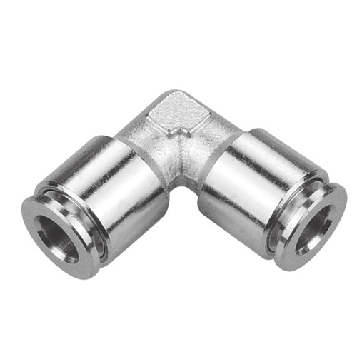 4mm Nickel Plated Brass Push-To-Connect 90° Elbow   G6090PM-04M-04M