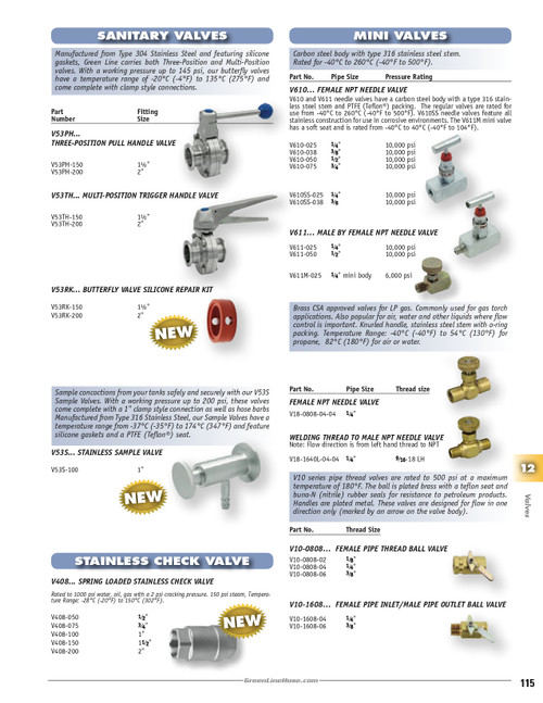 1/2" Stainless Steel Female NPT Spring Loaded Check Valve   V408-050