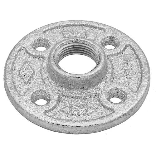 1" Galvanized Iron Female NPT Floor Flange   G0819GFF-100