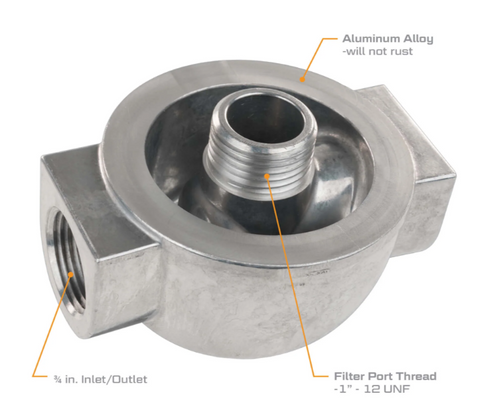 3/4" NPT 18 GPM Aluminum Filter Adapter   129420-26