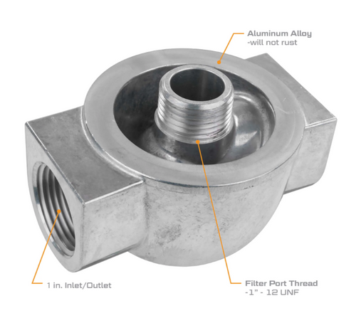 1" NPT 25 GPM Aluminum Filter Adapter   129420-27