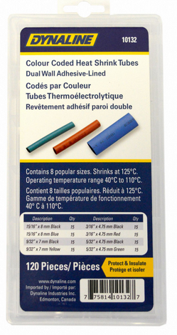 120 Pc. Colored Shrink Tube Assortment  10130