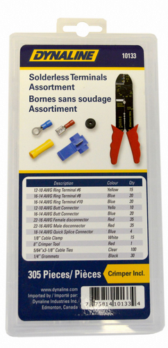 305 Pc. Solderless Terminal Assortment  10133