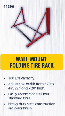 Wall Mount Folding Tire Rack  11390