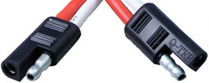 100 Pc. 12 AWG @ 12 " Flat 2 Pin Trailer Connector  1890-36