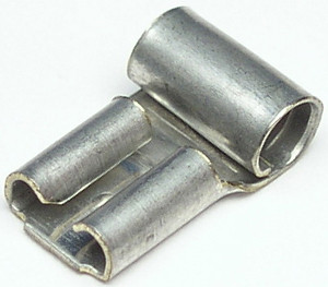 100 Pc. 12-10 AWG .250" Non-Insulated Flag Female Spade Connector  2575-CS