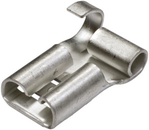 100 Pc. 16-14 AWG .250" Non-Insulated Flag Female Spade Connector w/Relief  2775-CS