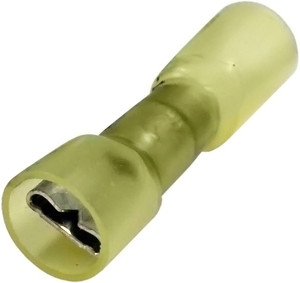 5 Pc. 12-10 AWG .250" Polyolefin Fully Insulated "Crimp-Solder-Seal" Female Spade Connector  3765-BP