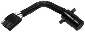 Round 4 Pole / Flat 4 Pin Trailer Adapter  7706-11