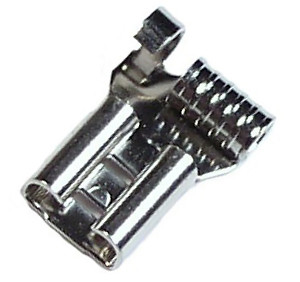 50 Pc.16-14 AWG .250" Non-Insulated High Temperature Flag Female Spade Connector w/Relief  9275-15